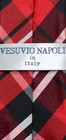 Vesuvio Napoli Boys Clip-on Necktie Black Red White Plaid Youth Neck Tie