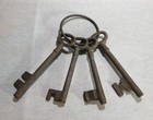 Antique Victorian Skeleton Key Set Iron Large Set Of 4