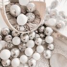 30 Pcs White Silver Balloons Set Thickened Latex Balloons Decorat Wedding Party