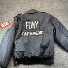 Fdny Paramedic Fire Department Ny Uniform Bomber Jacket Men Large Navy Insulated
