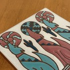 Earthtones Southwest Howling Coyotes Saguaro Cactus Ceramic Tile Trivet Vtg 1990