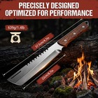 Outdoor Machete Fixed Blade Tactical Knife Camping Survival Bushcraft Saw Sheath