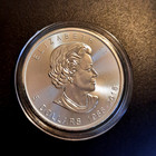 2018 Canadian 1 Oz  9999 Silver Maple Leaf 30th Anniversary Bu  In Capsule