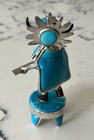 Sterling Silver   Turquoise Kachina Made By Artist David Freeland Jr