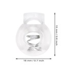Shapenty Clear Plastic Cord Locks Round Single Hole Spring Toggle Stoppers 25