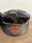 Vintage Genuine Harley Davidson Cap Bundle Men s Leather Captain Motorcycle Usa