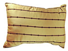 Croscill Classic Gold Decorative Throw Pillow Rectangle With Brown Lines 12 X 18