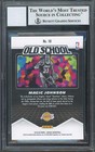 Magic Johnson Signed 2019 Panini Mosaic Old School  16 Card Auto 10 Bas Slabbed