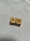 Vintage Yellow Bakelite Dice Pair Butterscotch Catalin Gaming 0 60 Inch Set