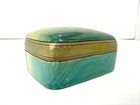 Antique Lacquer Box Kashmir Painted Maritime Ship C1900 Clipper Jewlery Trinket