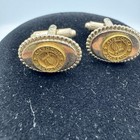 Air Force Academy Insignia Cufflinks Pair Oval Silver-tone Gold-tone