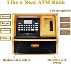 Atm Savings Bank With Debit Card  Electronic Piggy For Real Golden black 