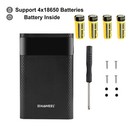 4 6 18650 3 7v Rechargeable Li-ion Cell Flat Top   Battery Holder Power Bank Diy