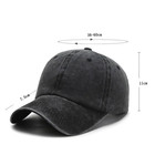 Washed Cotton Baseball Cap Dad Hat Adjustable Solid Color Unisex Men Women