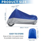 Motorcycle Cover For Harley Davidson For Honda For Suzuki All Season Xxxl Blue