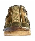 Vintage  Bone   Brass Jewelry Trinket Box  