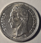 1960 Silver Venezuela 50 Centimos Ms bu  835 Silver Coin-original Mint State