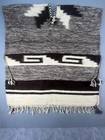 Vintage Woven Wool Or Blend Poncho   Serape Featuring A Bold Geometric Pattern