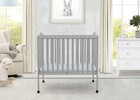 Delta Children Folding Portable Mini Baby Crib With 1 5-inch Mattress -