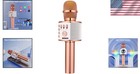 Wireless Karaoke Microphone Bluetooth Handheld Mic Speaker Party Rose Goldpo   