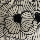 Pier 1 Imports Applique Floral Pillow 12 X 18 Inches Black   White