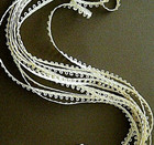 Antique Picot Lace Silk Trim Beige 1 Sided Fine Net Lace Edging Salvage 5 Yards 