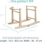 Clair De Lune Standard Rocking Moses Basket Stand