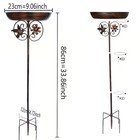 Lovfen Heavy-duty Bird Bath Tub 5-prong Ground Stake Outdoor Backyard New