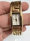 Vintage Gruen 2 Gold Toned Bangle Cuff Bracelet Watch Quartz