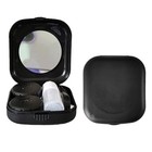 Contact Lens Case  2 Pack Portable Contact Lens Box Kit With Mirror  Black