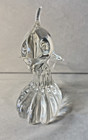 Vintage Signed Clear Crystal Dolphin Murano Art Glass Ocean Wave Sculpture