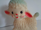 Vintage Sun Rubber Company 1955 Squeaking Lamb Toy - Works