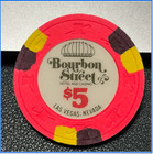  nice   5 Bourbon Street Casino Chip Las Vegas Nevada Gambling Poker Chip