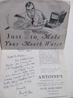 Vintage Souvenir Booklet Restaurant Antoine Antoine s Restaurant New Orleans
