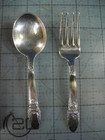 Vintage 1847 Rogers Bros Is Silverplate Toddler Fork   Spoon Set