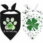 St  Patrick s Day Dog Bandana  2 Pack Adjustable Holiday Party Pets Saint 