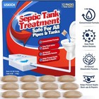 Septic Tank Treatment 1 Year Supply Dissolvable Live Bacteria Packets 12 Count F