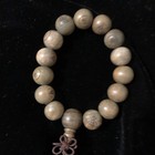 Tibetan Buddhist Carved Green Sandalwood Mala Prayer Bracelet
