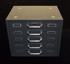 Vintage Metal Neumade 5x Drawer Photography Slide Cabinet Organizer Art Storage