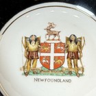 Newfoundland Emblem Canada Souvenir China  Trinket Antique Cobalt Dish Bowl