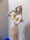 New Mermaid Figurine Statue Coastal Nautical Home Decor Fish