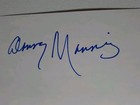 Danny Manning Auto Autograph 4x6 Card Hand Signed No Coa Clippers 