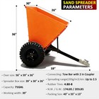 71gal Sand   Gravel Spreader gritter  Utility Tow-atv utv Lawn Tractor Spreader