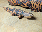 2 Australian Aboriginal Art Mulga Wood Carvings Goanna Lizards Primitive Vintage