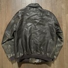 Vintage Ll Bean Goat Skin Leather Jacket Bomber Flight  90 Sz Large