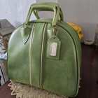 Nos Vintage Colonial No 700 Bowling Bag Green Vinyl Shoe Ball Travel Case Usa