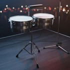 Latin Timbales Electroplated Finish Timbales Drum Set Sturdy Duty