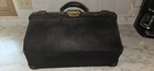Large Vtg Antique Doctors Bag Distressed Early 1900   s Satchel Suitcase Prop