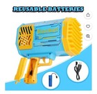 Rocket Bubble Machine Gun With Colorful Lights 12000 Bubbles Per Minute