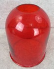 Vintage Vibrant Red Dome Glass Bell Cover Shade For Light Lantern Lamp Lighting